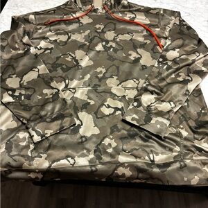 Simms Camouflage Military pullover with Orange Accents
